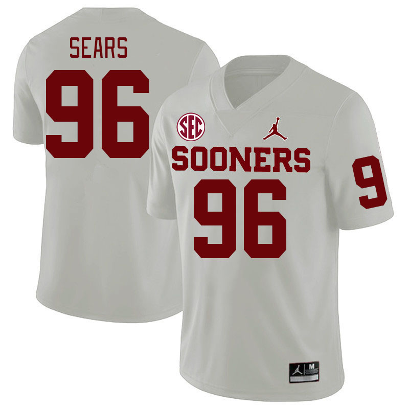 Men #96 Davon Sears Oklahoma Sooners 2024 SEC Conference College Football Jerseys-White